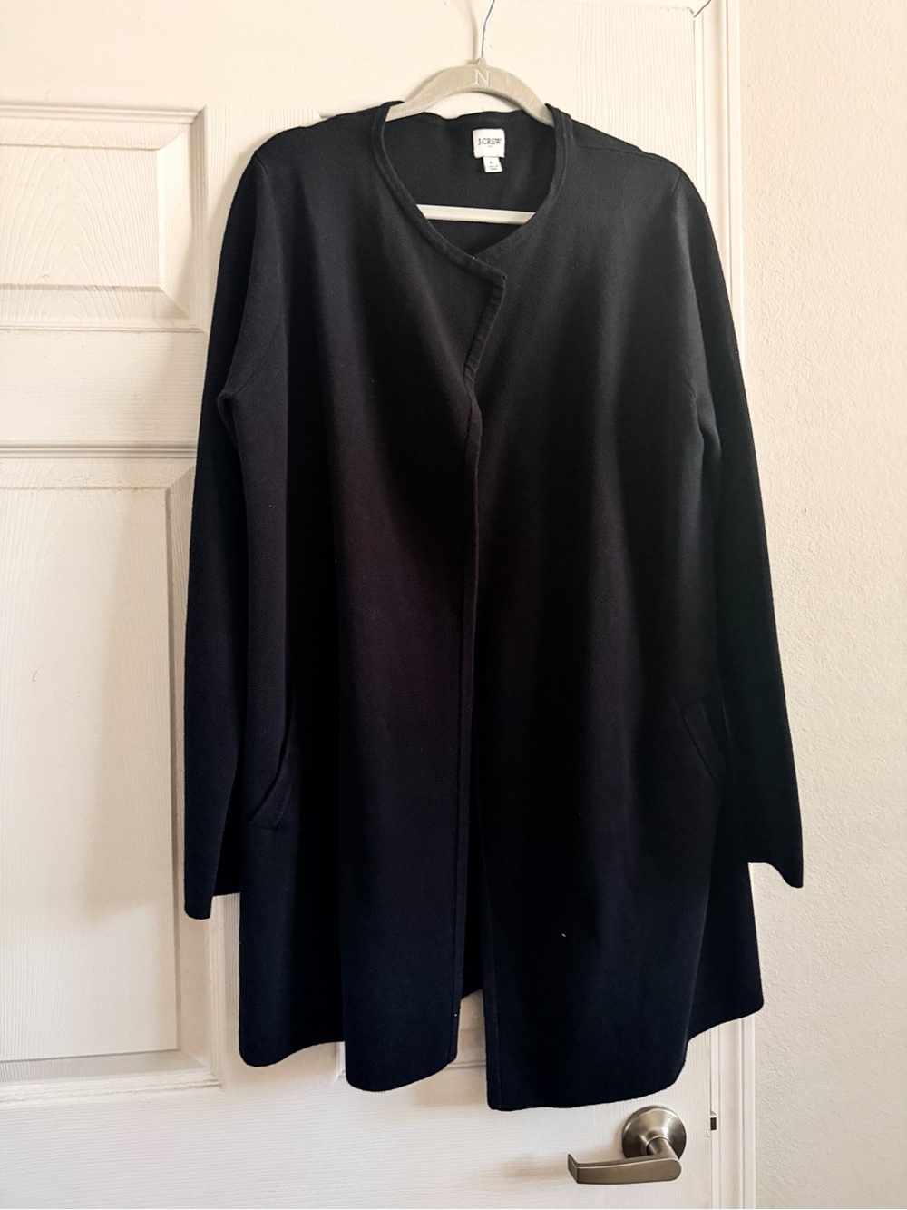 J. Crew Black Juliette Collarless Open-Front Cardigan - Picture 4 of 6